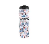 Purely Home Driving Instructor Travel Mug - Novelty Learner Driver Gift Stainless Steel Double-Walled Hot/cold Drinks Travel Flask