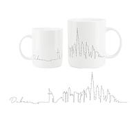 Purely Home Dubai City Skyline Collection - Fine Bone China Mug White Coffee/Tea Present Gift for Travel Lovers
