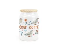 Purely Home - Ducks & Flowers - Decaf Coffee Canister - Kitchen Storage Jar