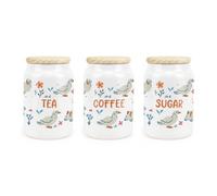 Purely Home - Ducks & Flowers - Tea, Coffee & Sugar Canister - Kitchen Storage Jars
