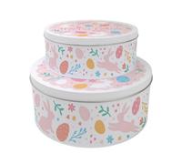 Purely Home Easter Pastel Pink Round Cake Tin Set - Easter Home Baking Gifts