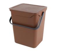 Purely Home Easy Eco 10L Large Brown Plastic Kitchen Compost Caddy/food Bin For Food Waste Recycling - 10 Litre