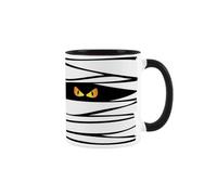 Purely Home Egyptian Mummy Mug - Spooky Bandages Halloween Decor Gift - Ceramic Tea/coffee Black Drinks Cup