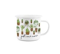 Purely Home Enamel Camping Cactus Mug - Just One More Cactus Novelty Durable Hot Drinks Outdoor Cup For Travel Picnics Home Hiking