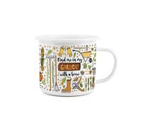 Purely Home Enamel Garden Mug - Find Me In My Garden Novelty Durable Hot Drinks Outdoor Cup For Travel Picnics Home Hiking