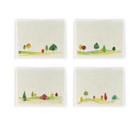 Purely Home English Landscapes Placemat Set - Home & Kitchen Décor Watercolour Artwork Gift - Set Of Four (4) Fabric Table Placemats