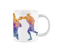 Purely Home Extra Large Big Boxing Mug Themed Abstract Paint Effect - Jumbo White Coffee/tea Gift For Sports Lovers