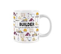 Purely Home Extra Large Big Builder Mug Fun Trades Gift - Jumbo White Coffee/tea Present