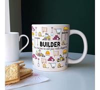 Purely Home Extra Large Big Builder Mug Fun Trades Gift - Jumbo White Coffee/Tea Present