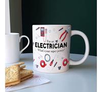 Purely Home Extra Large Big Electrician Mug Fun Trades Gift - Jumbo White Coffee/Tea Present