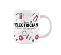Purely Home Extra Large Big Electrician Mug Fun Trades Gift - Jumbo White Coffee/tea Present
