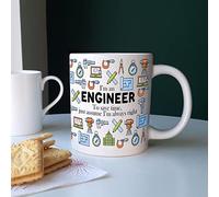 Purely Home Extra Large Big Engineer Mug Fun Trades Gift - Jumbo White Coffee/Tea Present