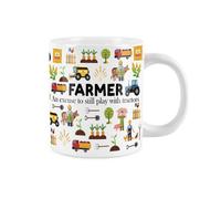 Purely Home Extra Large Big Farmer Mug Fun Trades Gift - Jumbo White Coffee/tea Present