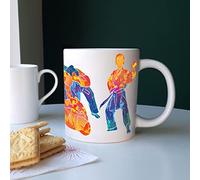 Purely Home Extra Large Big Karate Martial Arts Mug Themed Abstract Paint Effect - Jumbo White Coffee/Tea Gift for Sports Lovers