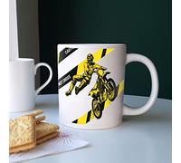 Purely Home Extra Large Big Motocross Themed Colourful Mug - Jumbo White Coffee/Tea Gift