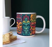 Purely Home Extra Large Tiki Large Masks Gift - Jumbo White Coffee/tea School Teacher Present Gift