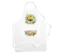 Purely Home Farm Animals & Flowers Chick Apron - Floral Gifts For Her - Cooking & Baking