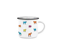 Purely Home Farm Animals Mug - Colourful Cow Pig Sheep Farm Gift Enamel-Look Mug Present - Tea Coffee Hot Drinks Ceramic Cup