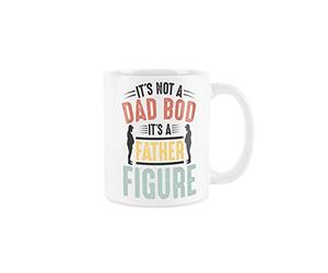 Purely Home Fathers Day Dad BOD Mug - White Novelty Gift/Present Fathers Day Dad BOD Father Figure - Tea Coffee White Ceramic Mug