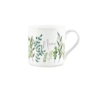Purely Home Ferns & Greenery Nana Mug - Tea/Coffee Bone China Cup Gifts for Grandparents
