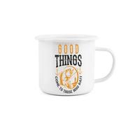 Purely Home Fishing Enamel Mug - 'good Things Come To Those Who Bait' - Novelty Durable Hot Drinks Outdoor Cup For The Outdoors