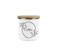 Purely Home Floral Border Coffee Storage Canister - Minimalist Kitchen Decor Gift - Metal/enamel Hot Drinks Storage Container