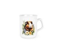 Purely Home Floral Guinea Pig Mug - Pet Animals & Flowers Nature Gifts - Creatures Great & Small Wildlife Themed Present - Tea Coffee Hot Drinks Ceramic Cup