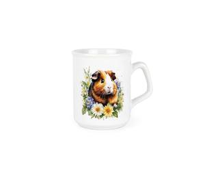 Purely Home Floral Guinea Pig Mug - Pet Animals & Flowers Nature Gifts - Creatures Great & Small Wildlife Themed Present - Tea Coffee Hot Drinks Ceramic Cup