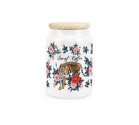 Purely Home - Floral Tiger - Decaf Coffee Canister - Kitchen Storage Jar