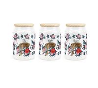 Purely Home - Floral Tiger - Tea, Coffee & Sugar Canister - Kitchen Storage Jars