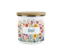 Purely Home Flower Meadow Decaf Storage Canister - Bright Floral Kitchen Décor - Large 1.2L Enamel Hot Drinks/food Storage Container