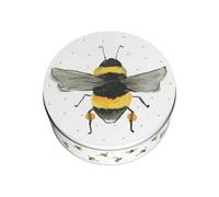 Purely Home Flying Bumblebees Small Cake Tin - Homeware Gifts Round Metal Storage Container For Baking 18 X 7Cm