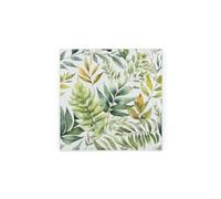 Purely Home Foliage Square Glass Trivet Worktop Saver - Green Leaves - Textured Kitchen Chopping/cutting Board Worktop Protector 20Cm X 20Cm