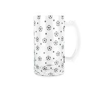 Purely Home Football Glass Stein - Sports Drinks Glass Gift/present - 450Ml Drinking Cup/tankard With Handle Gift For Football Fans