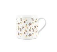 Purely Home Forest Acorns Mug - Woodland Nature Leaf Print - Bone China White Cup Coffee/Tea Present