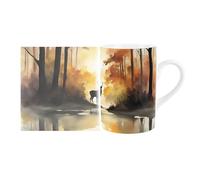 Purely Home Forest Deer British Wildlife Mug - Countryside Animals/Birds Artwork - Tea Coffee Hot Drinks Ceramic Mug Gift/Present