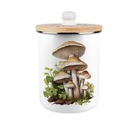 Purely Home Forest Mushrooms Food Waste Caddy - Metal 2L Decorative Kitchen Compost Bin