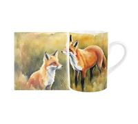 Purely Home Foxes British Wildlife Mug - Countryside Animals/Birds Artwork - Tea Coffee Hot Drinks Ceramic Mug Gift/Present