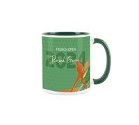 Purely Home French Open Tennis Mug - Roland Garros Womens - Coffee Tea Present Tennis Major Tournament Gift