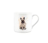 Purely Home Frenchie Mug - Bone China French Bulldog White Coffee/Tea Present Gift for Dog Lovers