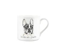 Purely Home Frenchie Mug - Lifes Better With A Frenchie Bone China White Mug - Tea/coffee Gift For Dog Lovers
