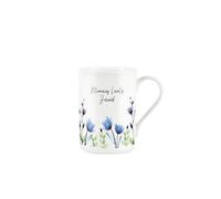 Purely Home Friend Gift Mug - Blooming Lovely White Floral Bone China Tea Coffee Present Gift Mug