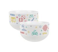 Purely Home Gamer Snacks Ceramic Bowls - Dinnerware Serving/snack Bowls - Set Of 2