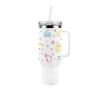 Purely Home Gaming Icons - 40Oz Stainless Steel Xl Travel Cup With Straw And Lid