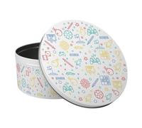 Purely Home Gaming Icons Large Cake Tin - Patterned Kitchen Bakeware Gifts For Gamers - Round Metal Storage Container For Baking 23 X 10Cm