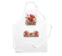Purely Home Garden Flowers Poppies Apron - Floral Gifts For Her - Cooking & Baking