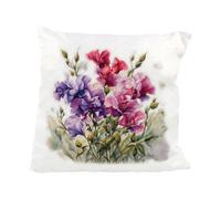 Purely Home Garden Watercolours Sweet Peas Cushion