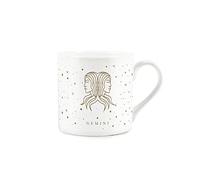 Purely Home Gemini Gold Star Sign Mug - Fine Bone China White Mug Coffee/Tea Present Zodiac Gift
