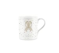 Purely Home Gemini Gold Star Sign Mug - Small Fine Bone China White Mug Coffee/Tea Present Zodiac Gift