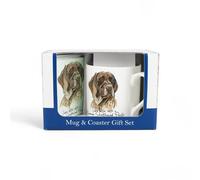 Purely Home German Shorthaired Pointer Mug & Coaster Gift Set - Lifes Better With A German Shorthaired Pointer - Mug And Glass Coaster Set